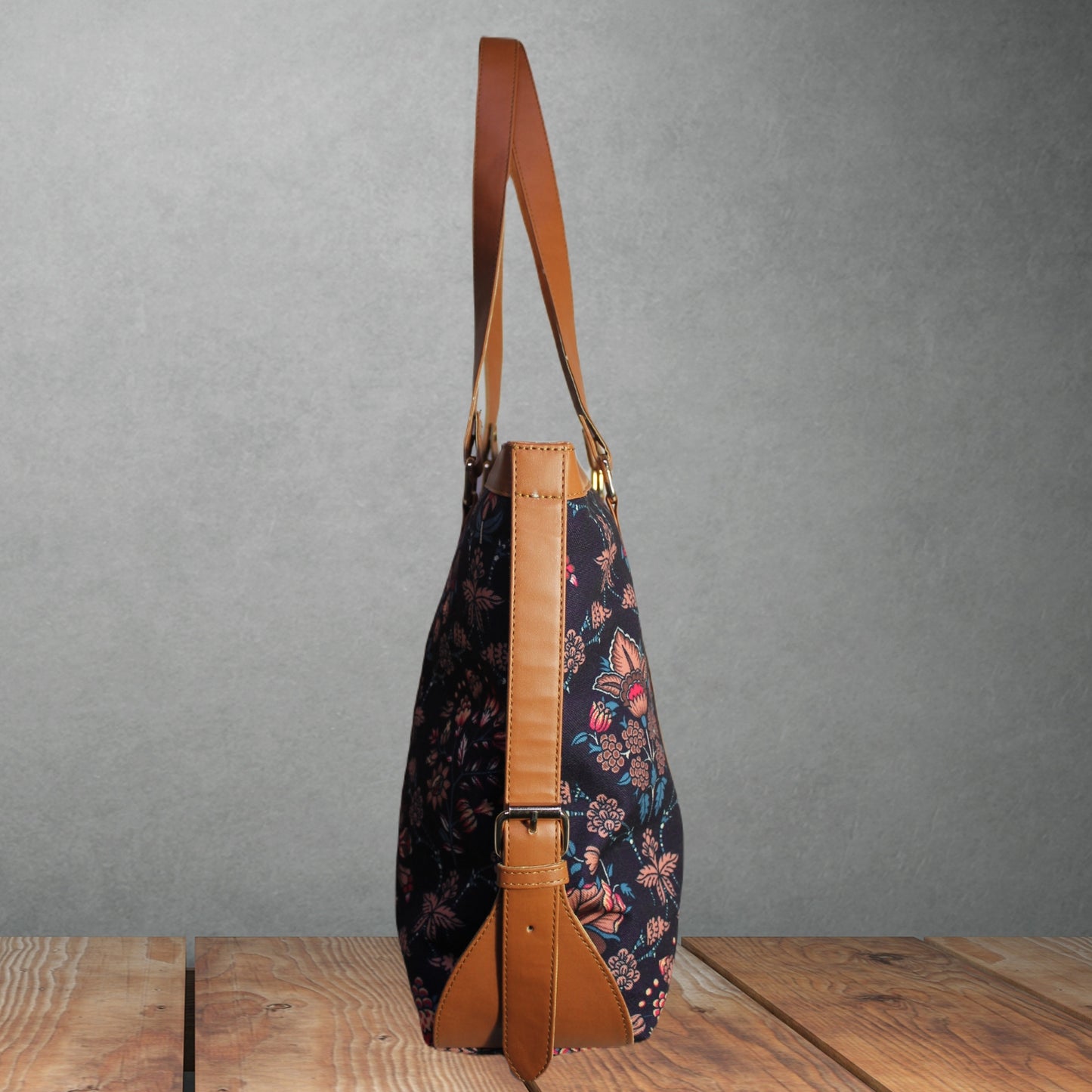 ETHNIC FLORAL PAISLEY PRINT OFFICE TOTE BAG