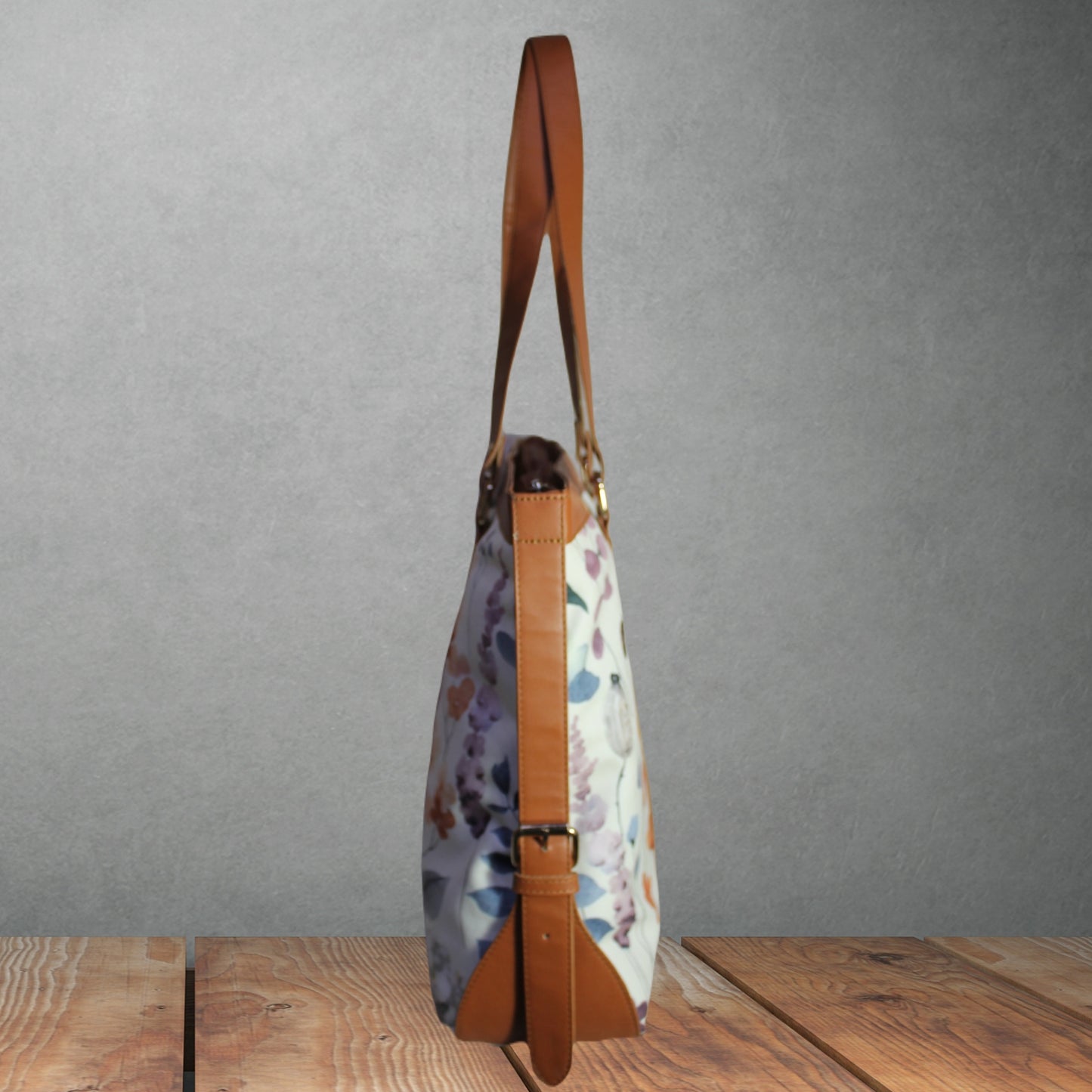 ETHNIC WATER COLOUR FLORAL PRINTED OFFICE TOTE BAG