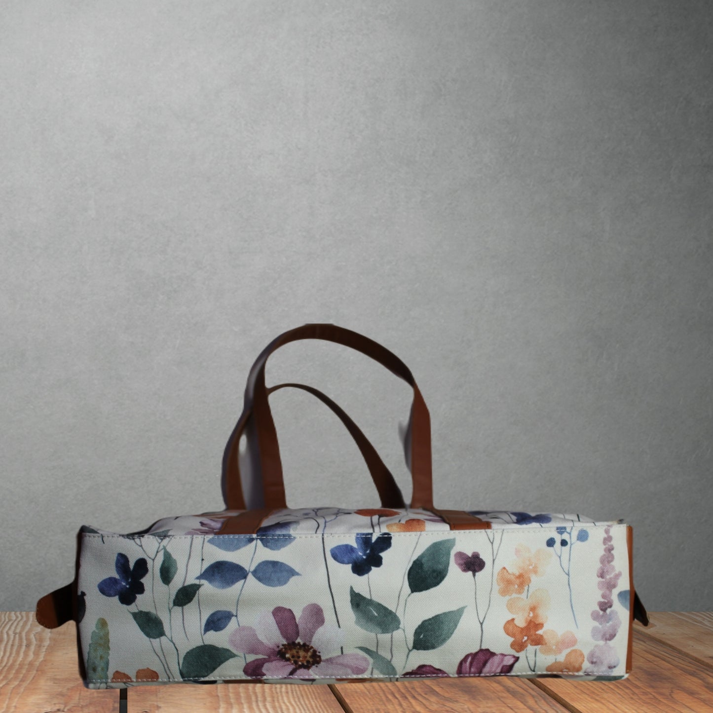 ETHNIC WATER COLOUR FLORAL PRINTED OFFICE TOTE BAG