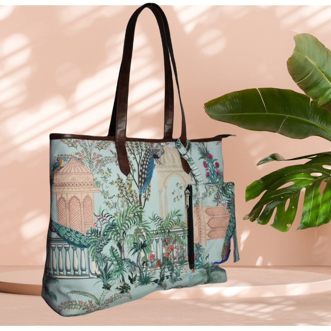 MUGHAL GARDEN PRINT TOTE BAG