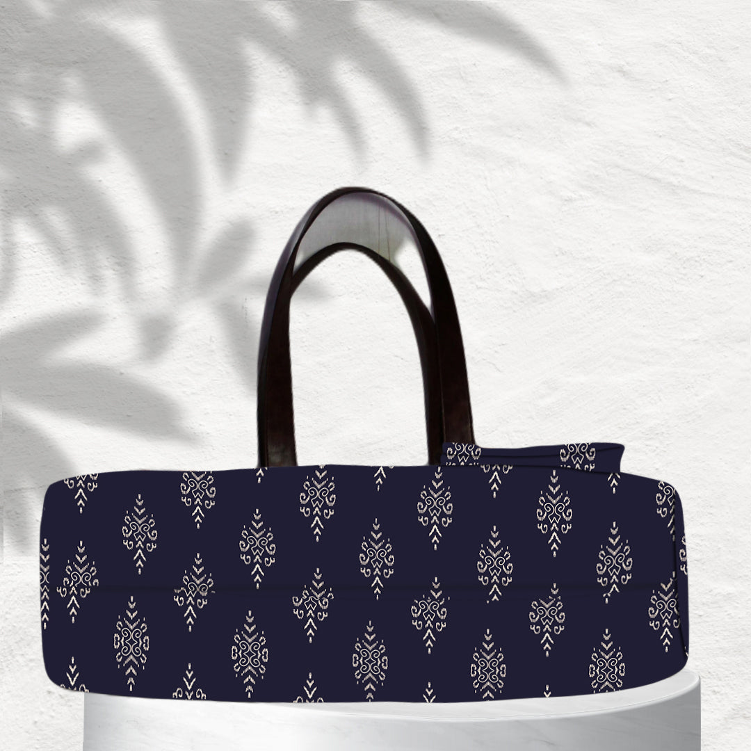 BLUE SMALL PAISLEY PRINT TOTE BAG