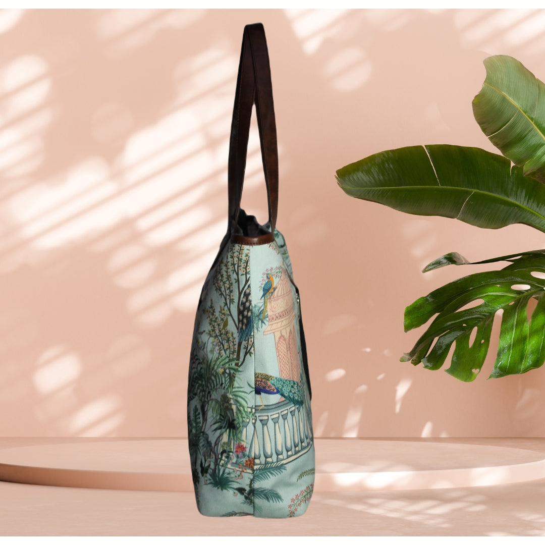 MUGHAL GARDEN PRINT TOTE BAG