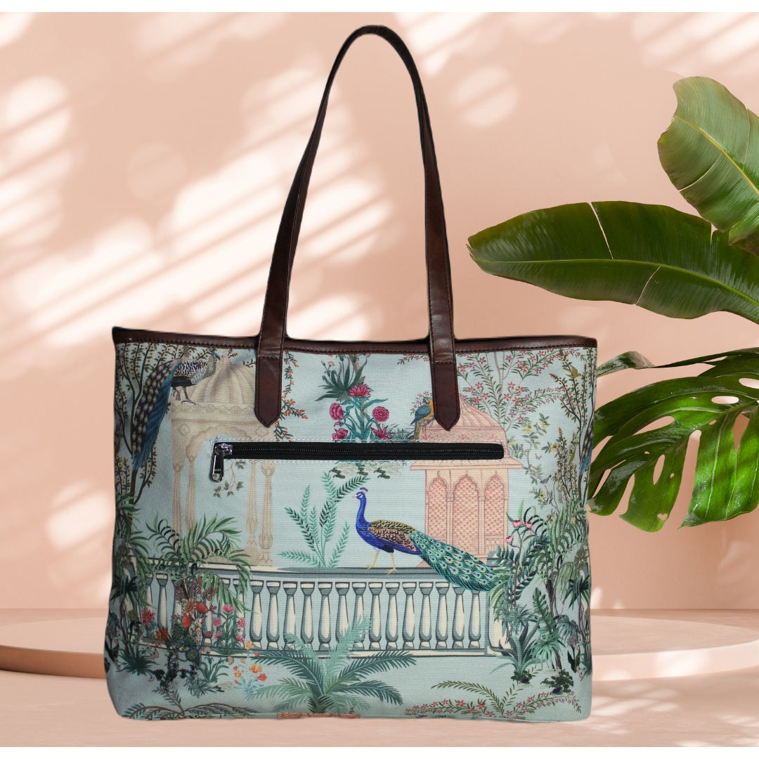 MUGHAL GARDEN PRINT TOTE BAG