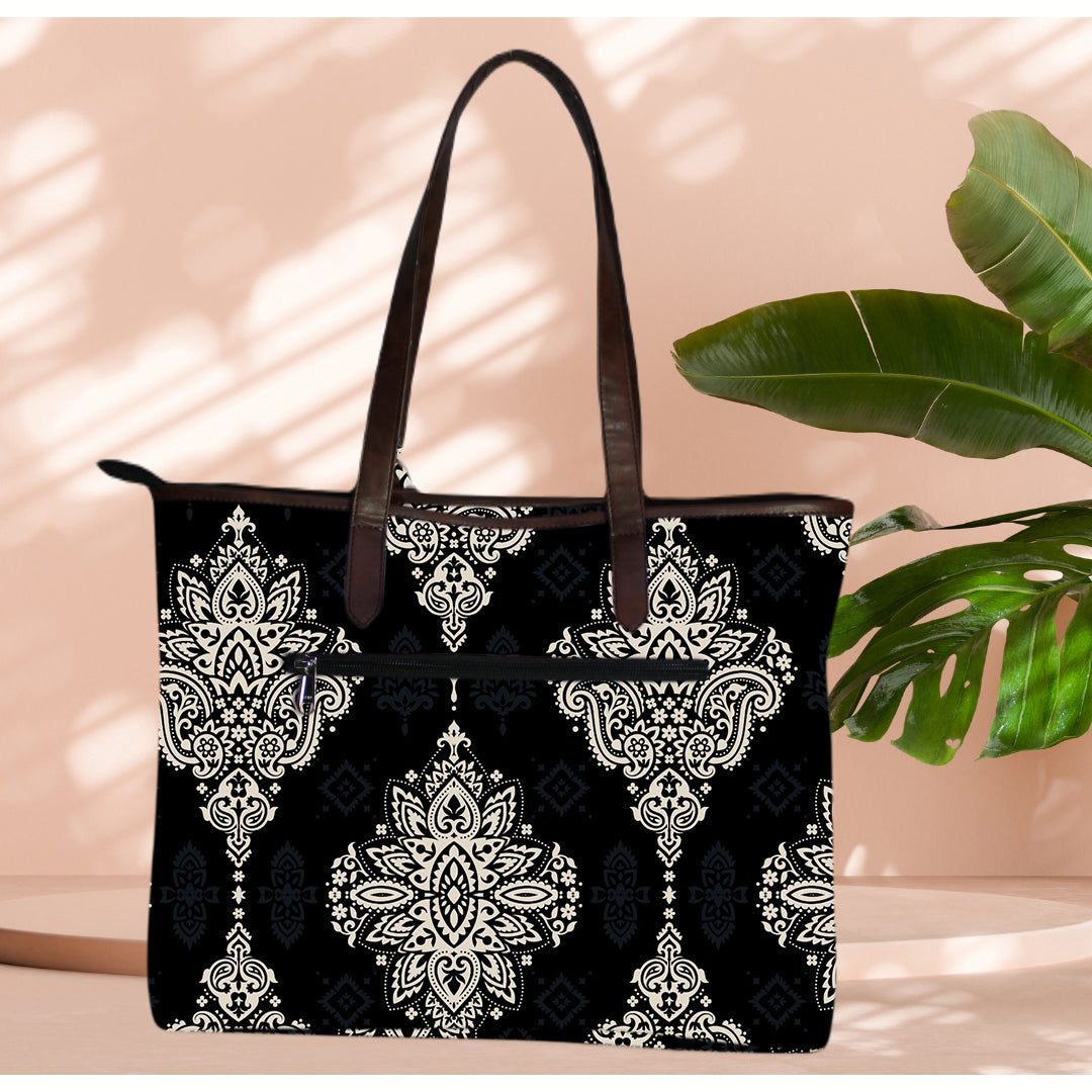 ETHNIHIC BIG PAISLEY PRINT TOTE BAG