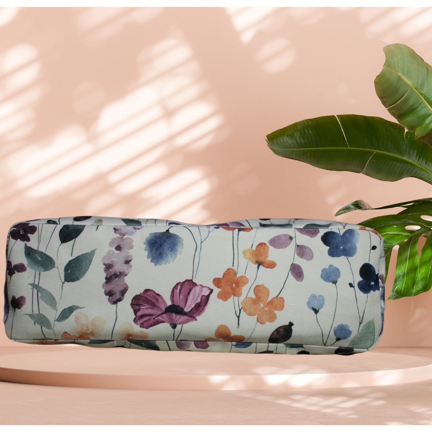 WATER COLOUR FLORAL PRINT TOTE BAG