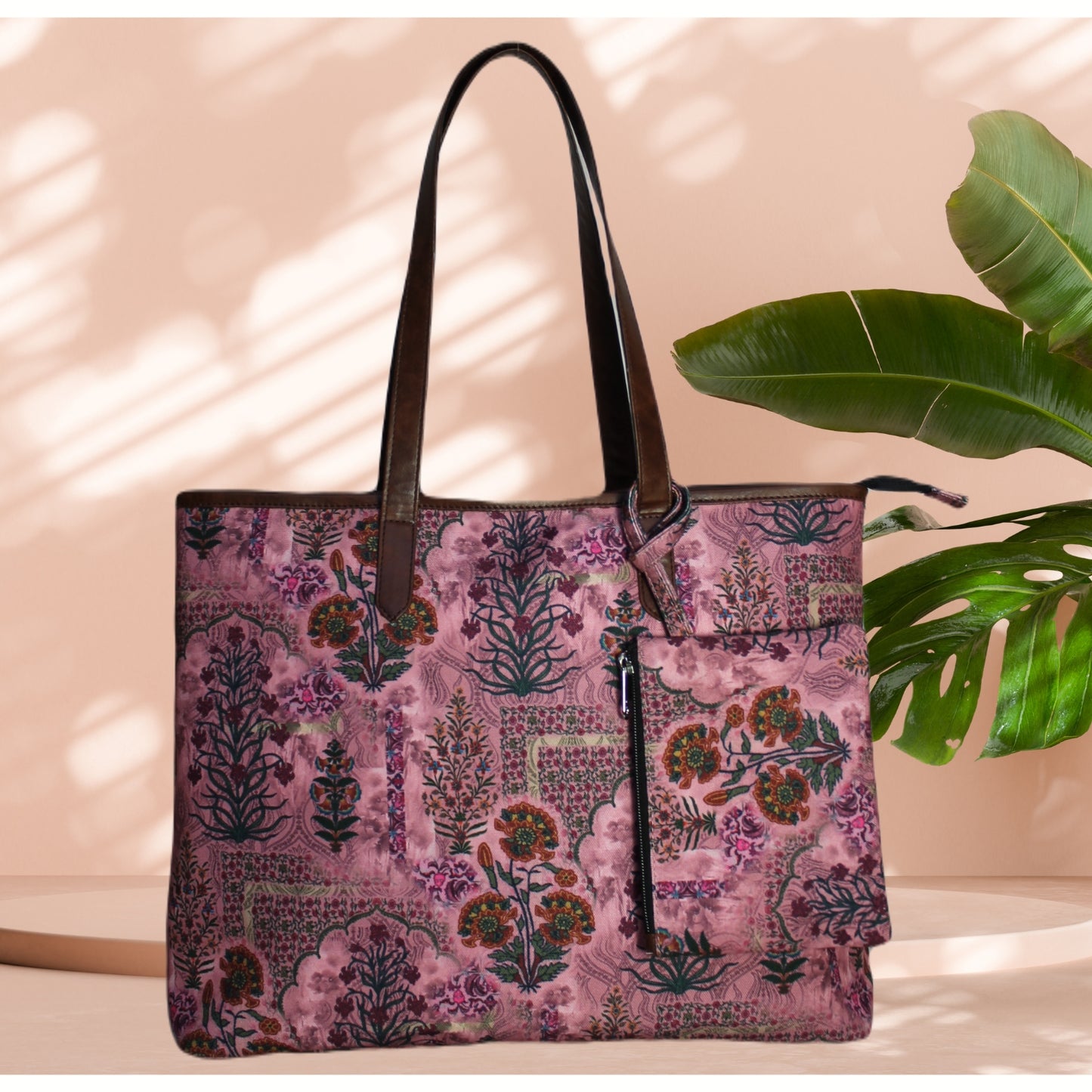 JAIPURI FLORAL PRINTED TOTE BAG