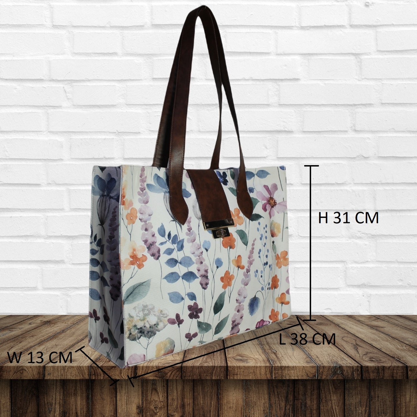Peacock Feather Print Canvas Tote Bag