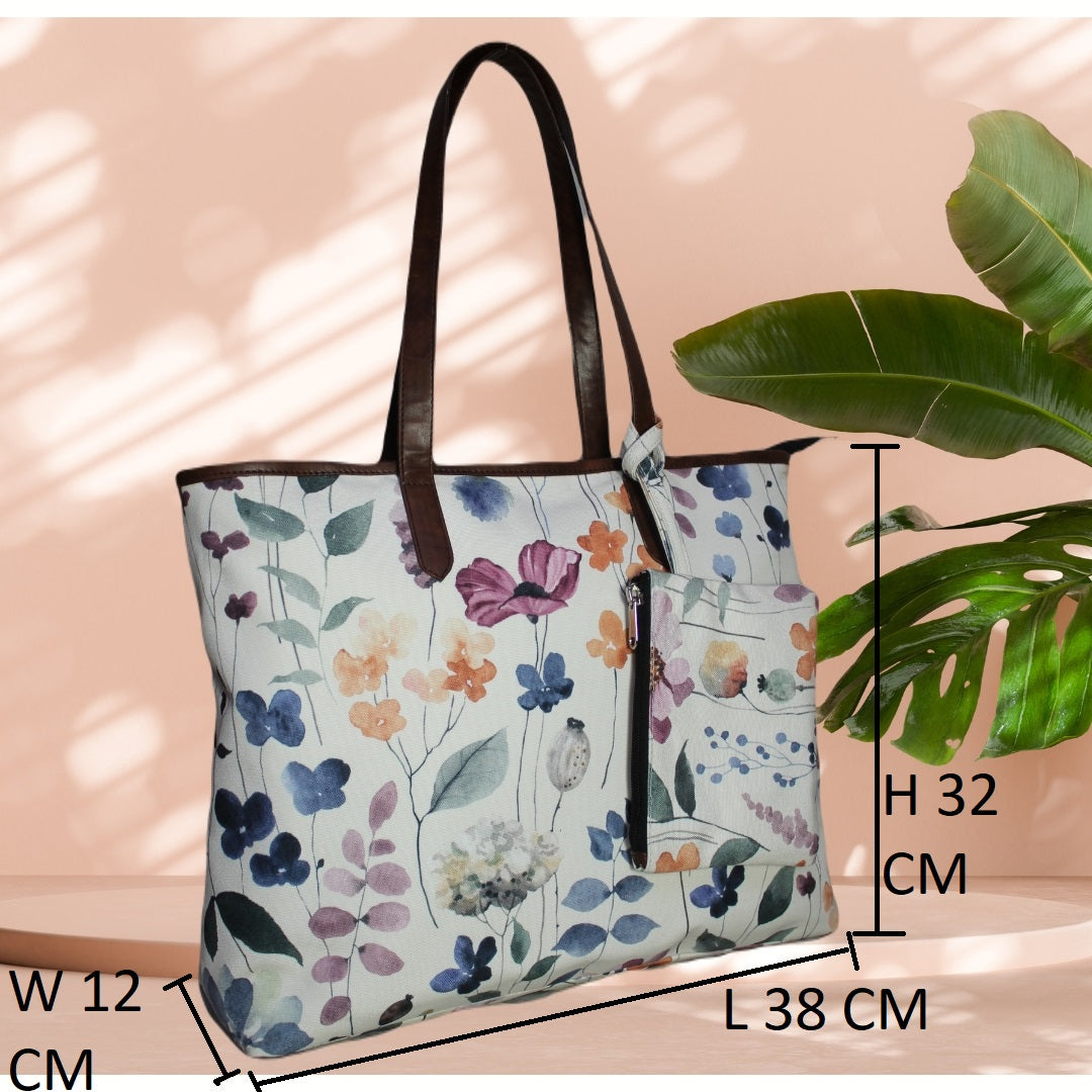 JAIPURI FLORAL PRINTED TOTE BAG