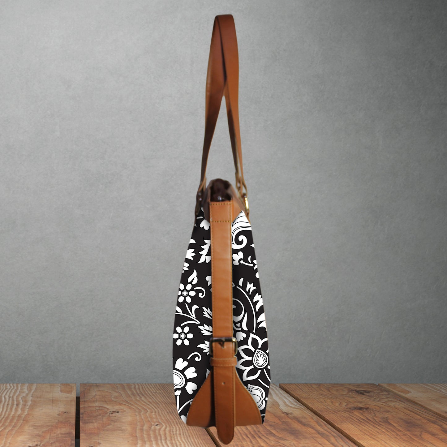 ETHNIC FLORAL PRINTED OFFICE TOTE BAG