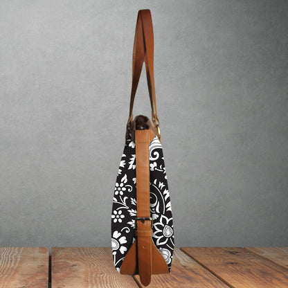 ETHNIC FLORAL PRINTED OFFICE TOTE BAG