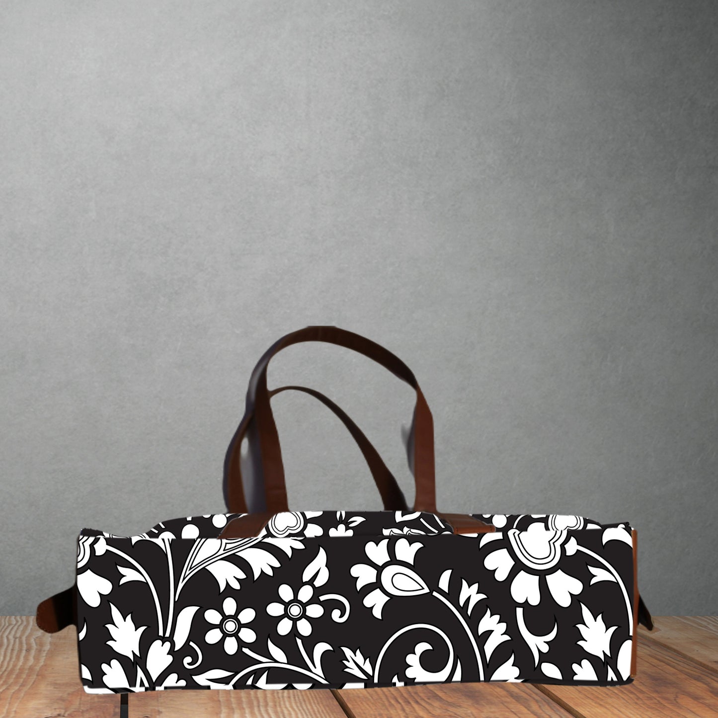 ETHNIC FLORAL PRINTED OFFICE TOTE BAG