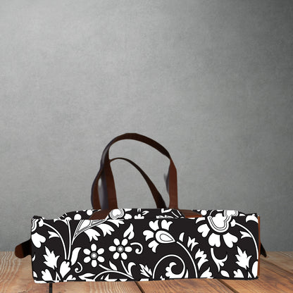 ETHNIC FLORAL PRINTED OFFICE TOTE BAG