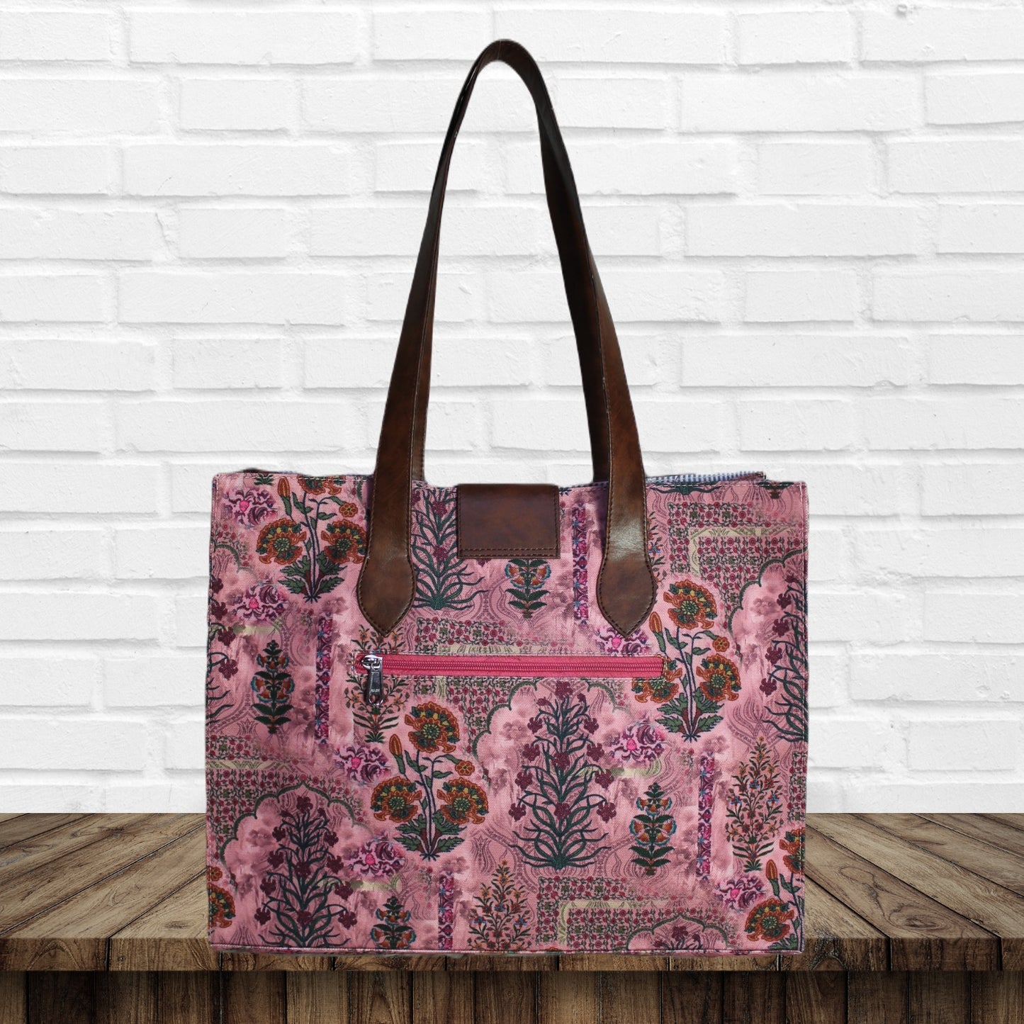 Introducing our Jaipuri Floral Print Canvas Tote Bag