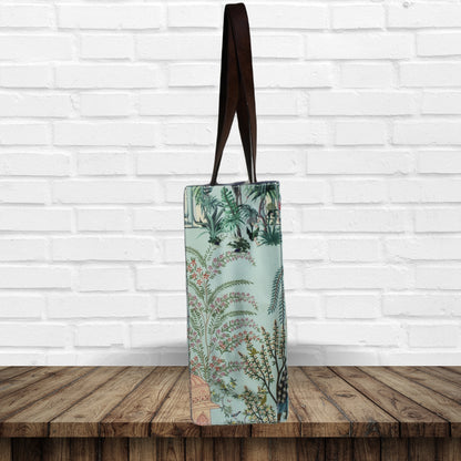 Mughal Garden Print Canvas Tote Bag