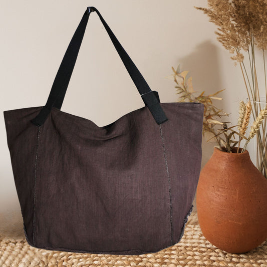 Large Linen Tote Bag